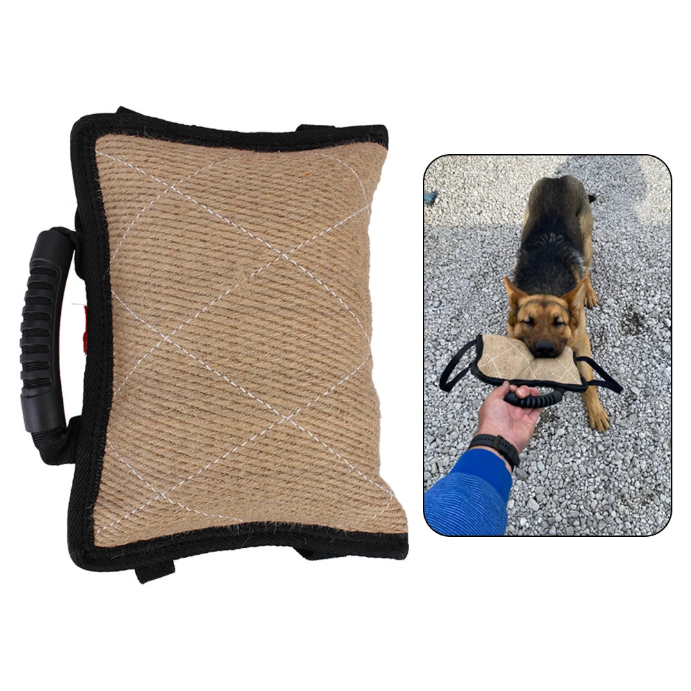 Dog Training Bite Stick with 2 Rope Handles – Durable Chew Toy for Large & Medium Dogs