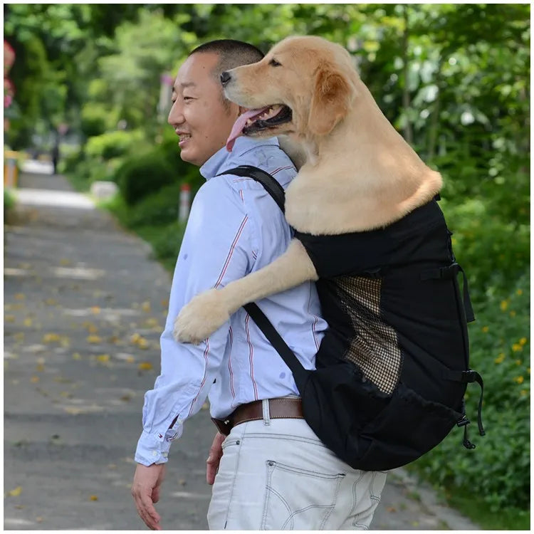 Hiking Dog Backpack – Ventilated, Breathable Pet Carrier for Travel, Bicycle, & Motorcycle
