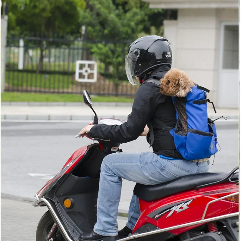 Hiking Dog Backpack – Ventilated, Breathable Pet Carrier for Travel, Bicycle, & Motorcycle
