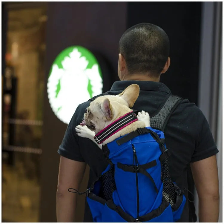 Hiking Dog Backpack – Ventilated, Breathable Pet Carrier for Travel, Bicycle, & Motorcycle