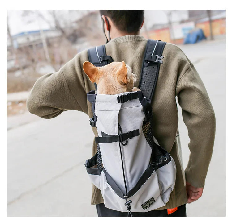 Hiking Dog Backpack – Ventilated, Breathable Pet Carrier for Travel, Bicycle, & Motorcycle