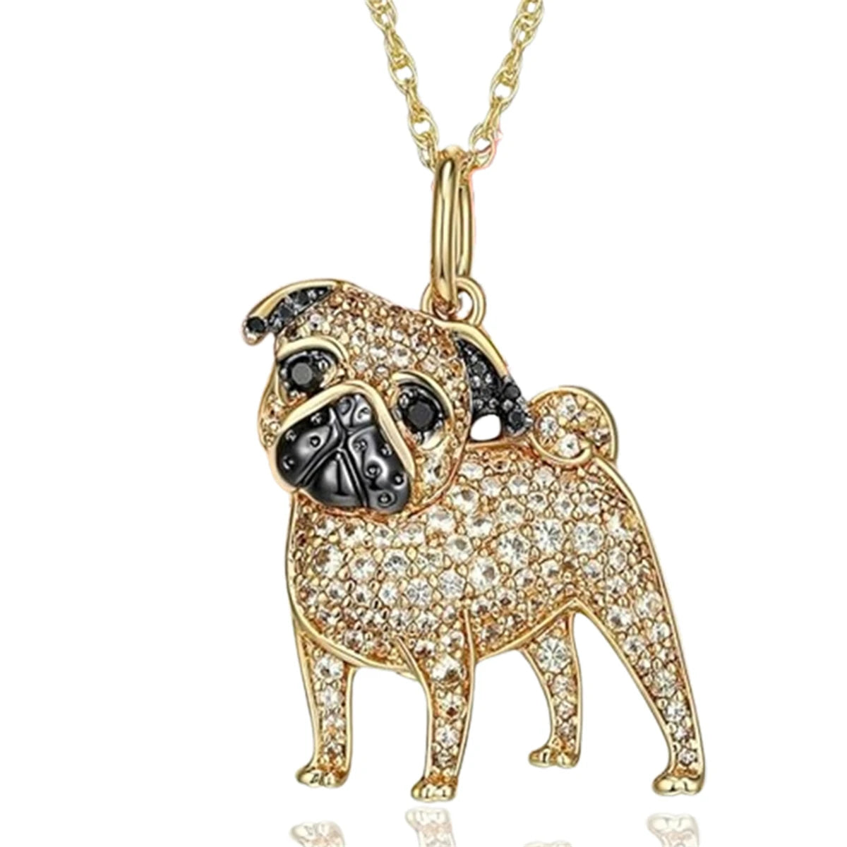 Exquisite Dog Pendant Necklace – Elegant Rhinestone Puppy Jewelry for Women, Perfect Gift for Dog Lovers