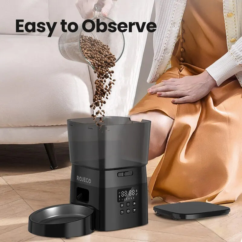 2L Automatic Pet Feeder with Portion Control and Anti-Jam Design