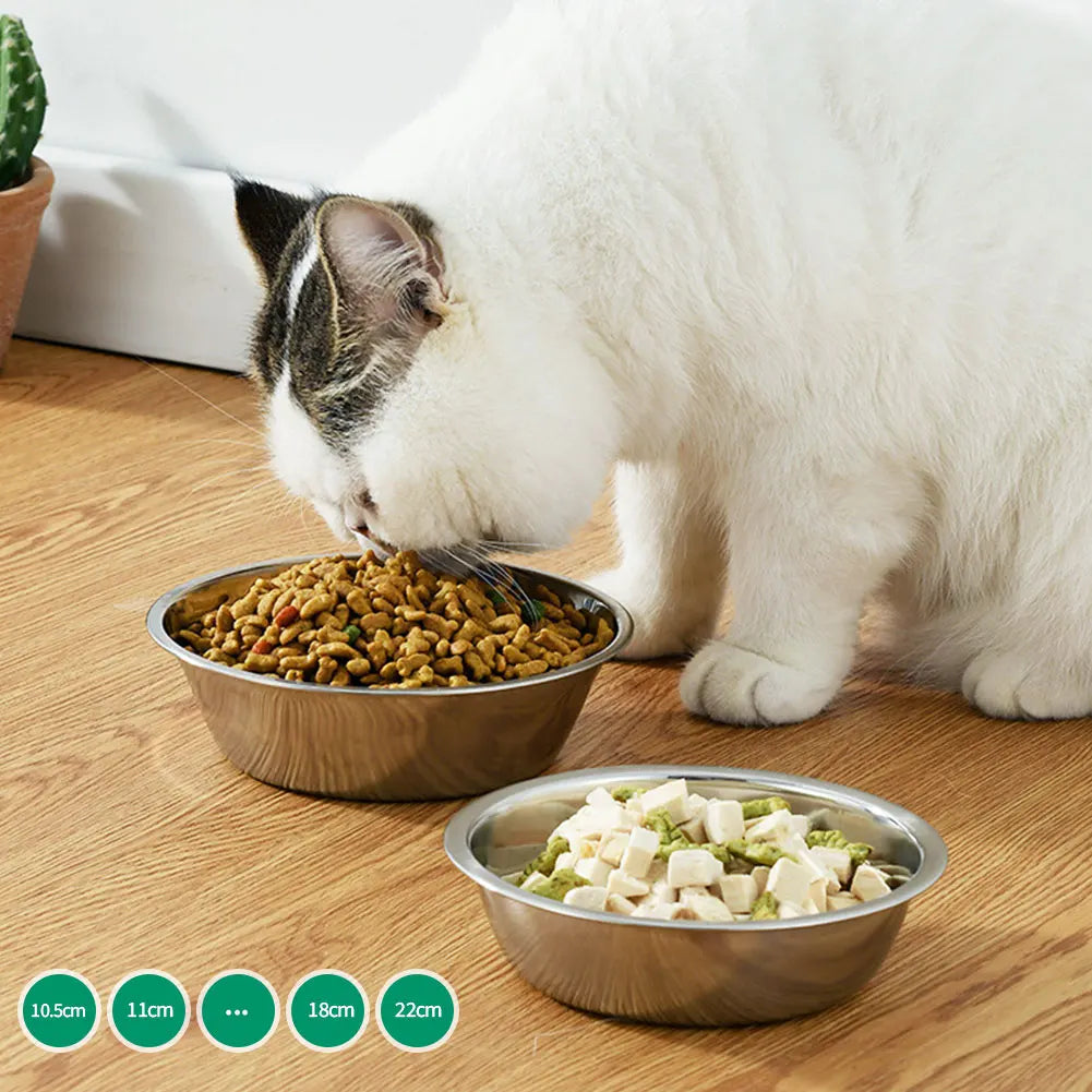 Durable Stainless Steel Pet Bowl - Large Capacity & Rust-Resistant