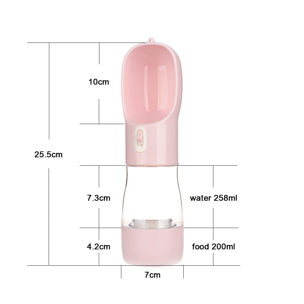 Portable Dog Water Bottle & Food Container – Outdoor Travel Drinking Bowls for Pets