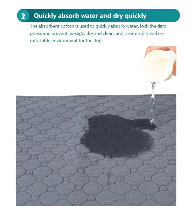 Reusable Absorbent Dog Pee Pad Blanket for Training and Car Seat Cove