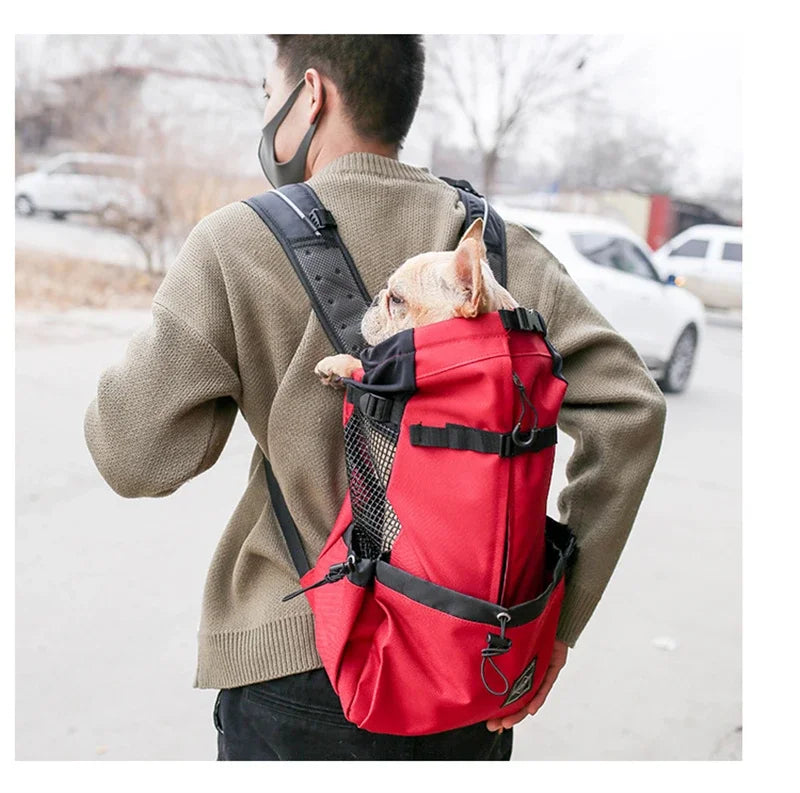 Breathable Dog Carrier Backpack – Reflective, Portable Pet Travel Bag for Cats & Small Dogs