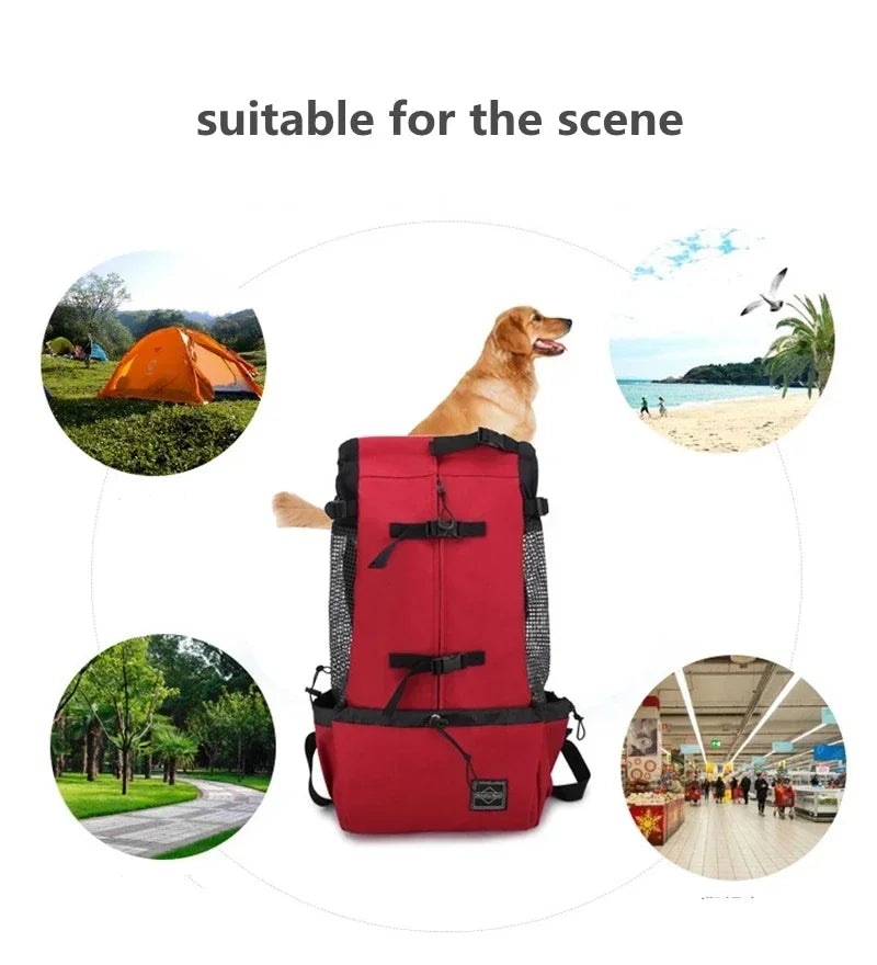 Breathable Dog Carrier Backpack – Reflective, Portable Pet Travel Bag for Cats & Small Dogs