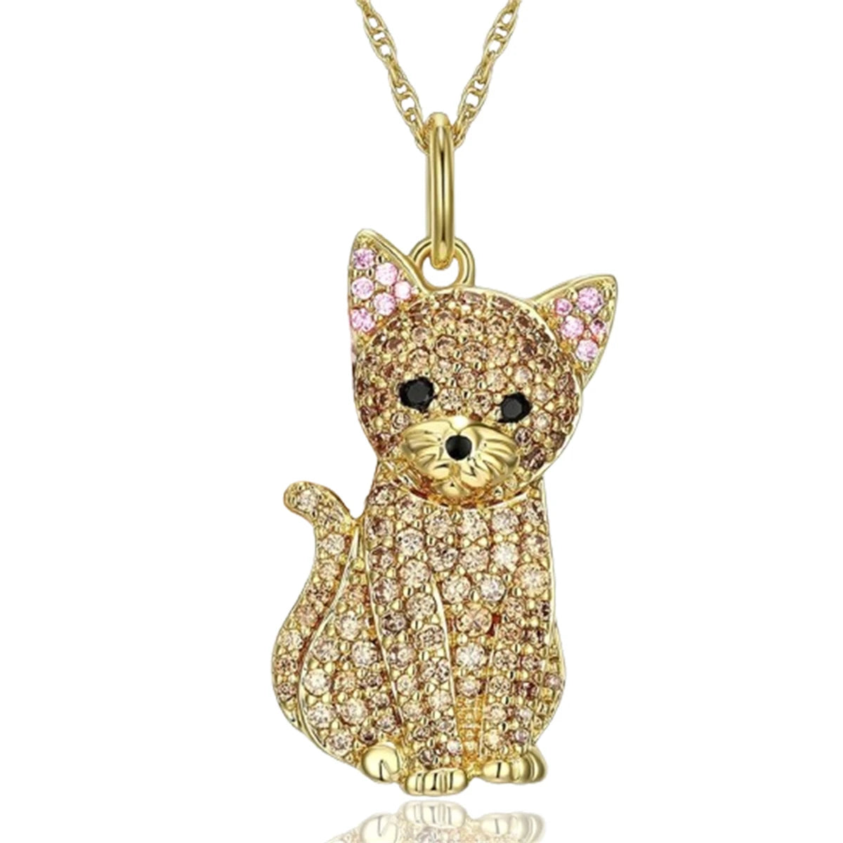 Exquisite Dog Pendant Necklace – Elegant Rhinestone Puppy Jewelry for Women, Perfect Gift for Dog Lovers