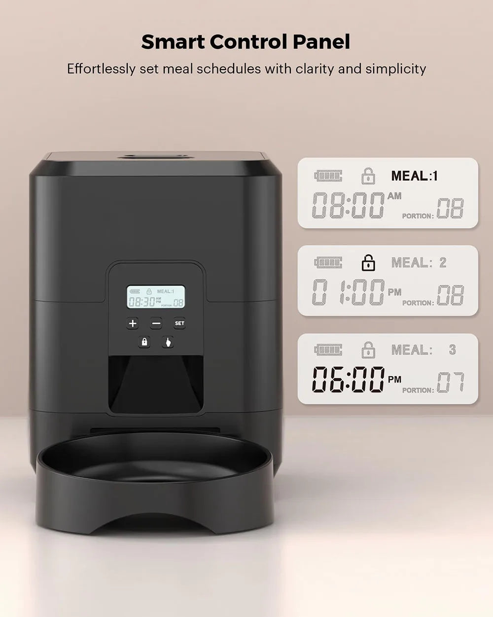 Smart Automatic Pet Feeder with Timed Meal Control and Spill Prevention
