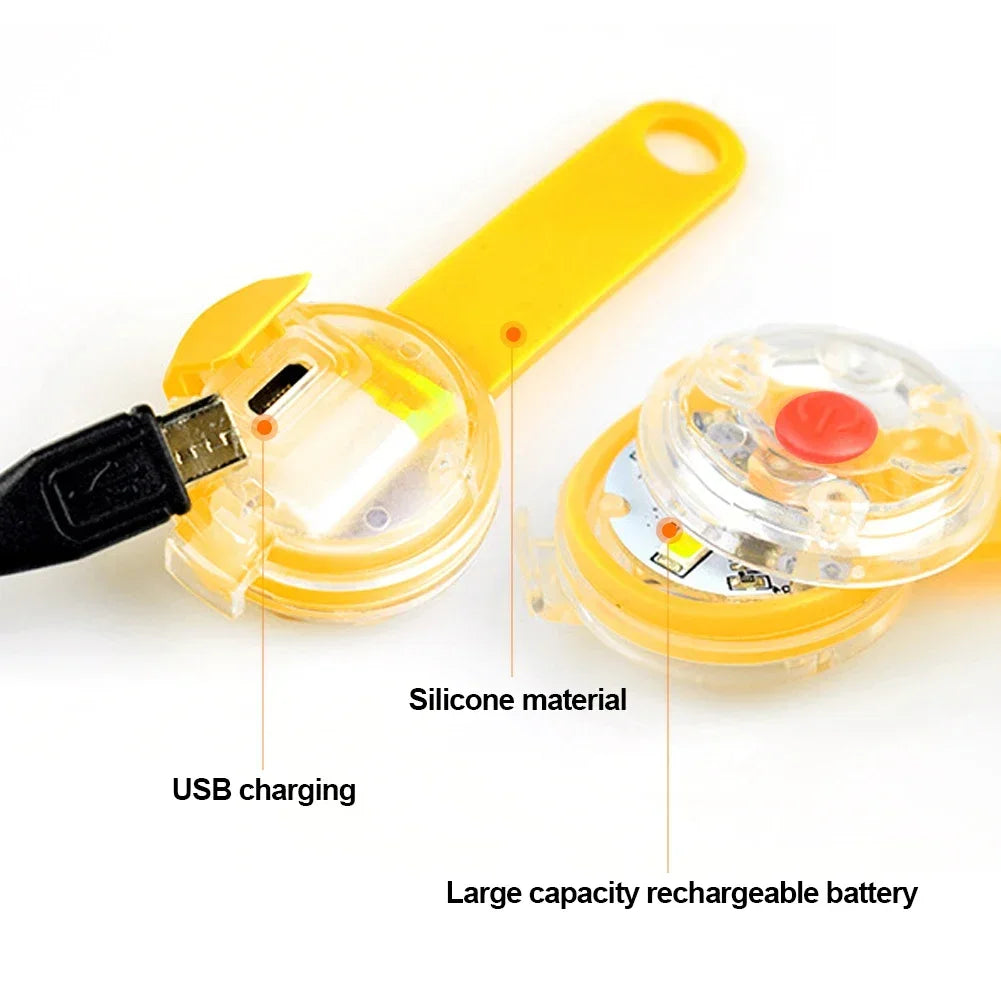 USB Rechargeable LED Safety Light Pendant for Dogs & Cats