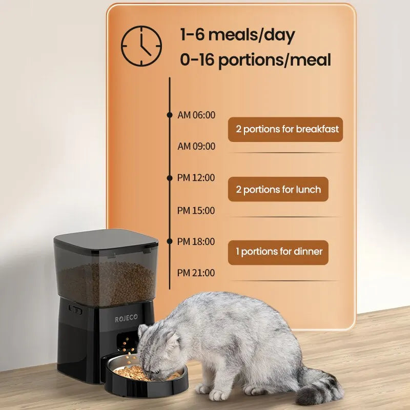 2L Automatic Pet Feeder with Portion Control and Anti-Jam Design