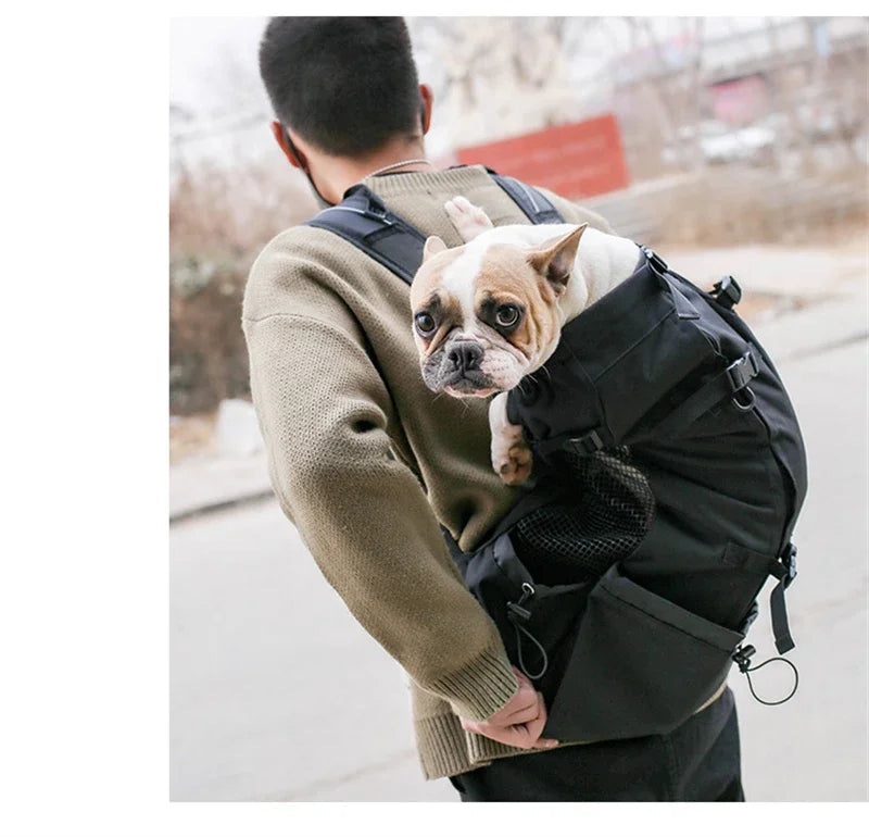 Breathable Dog Carrier Backpack – Reflective, Portable Pet Travel Bag for Cats & Small Dogs