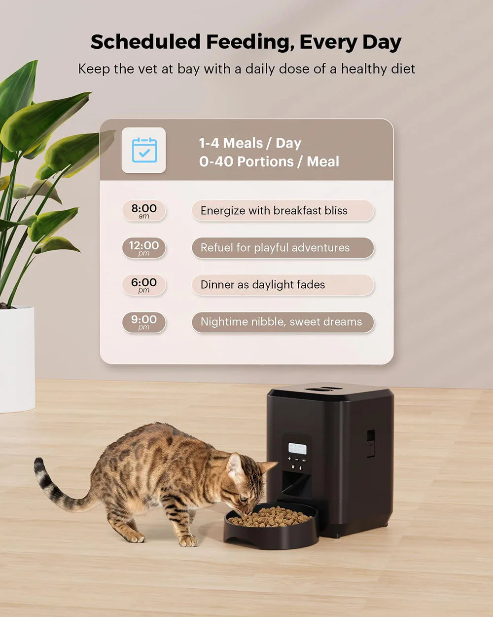 Smart Automatic Pet Feeder with Timed Meal Control and Spill Prevention