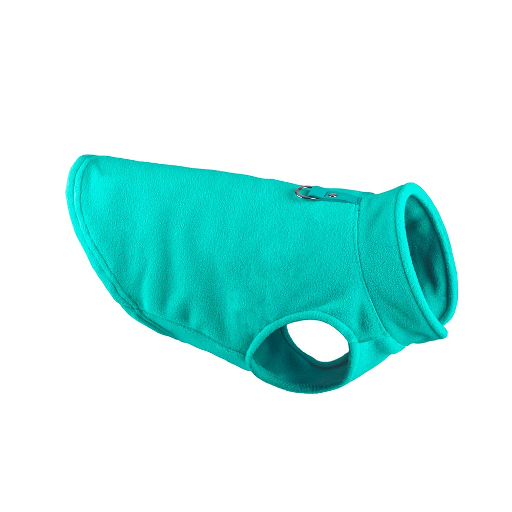 Winter Fleece Dog Coat with Harness for Small Dogs