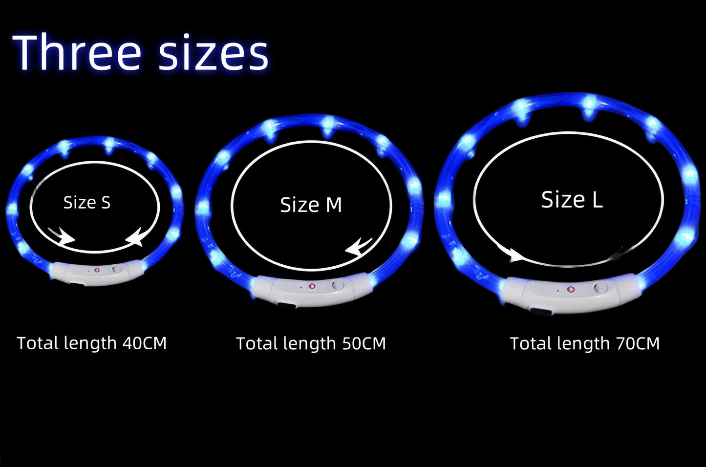 USB Rechargeable LED Dog Collar – Luminous Anti-Lost Pet Collar for Night Safety