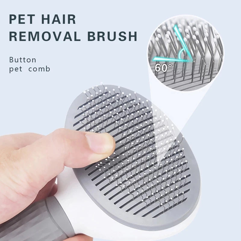 Stainless Steel Needle Pet Comb – Dog & Cat Hair Removal, Grooming & Skin Care Brush