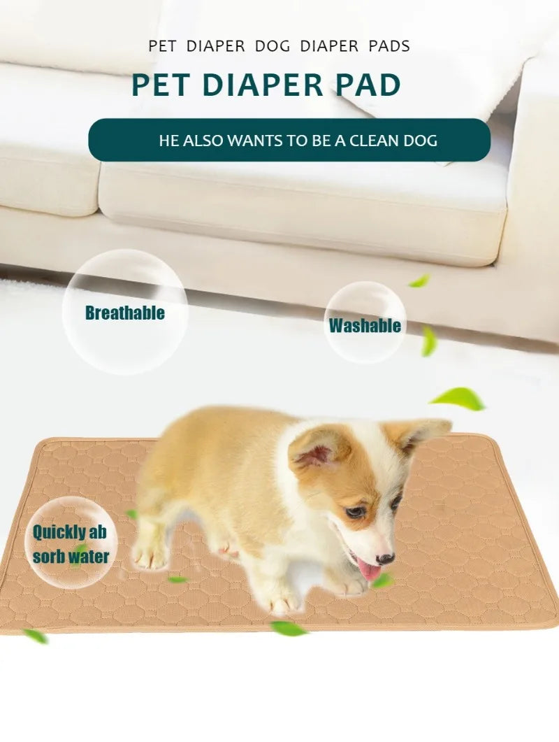 Reusable Absorbent Dog Pee Pad Blanket for Training and Car Seat Cove