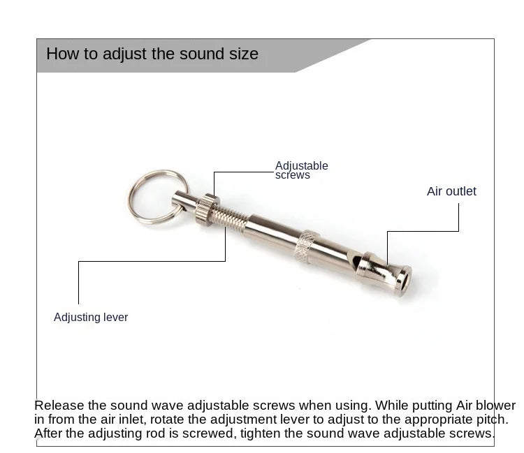 Stainless Steel Dog Training Whistle – Bark Control & Training Tool