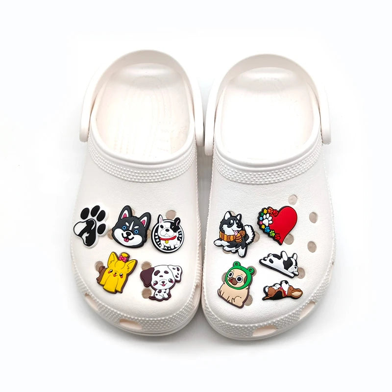 Cute Dog Shoe Charms Pins for Crocs – Fun Clog & Sandal Accessories for Kids & Women