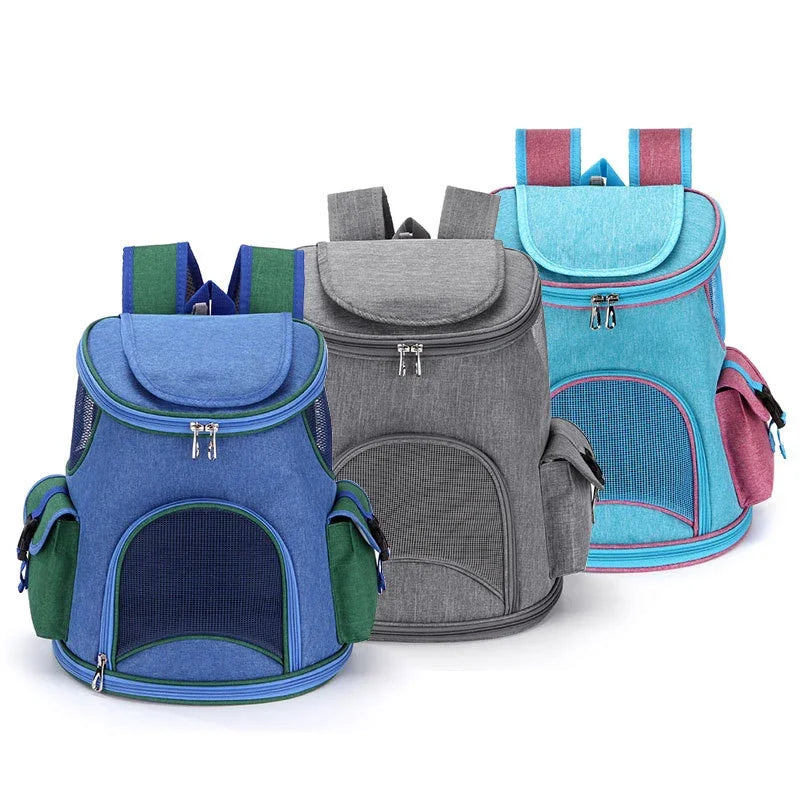 Breathable Dog Carrier Backpack – Reflective, Portable Pet Travel Bag for Cats & Small Dogs