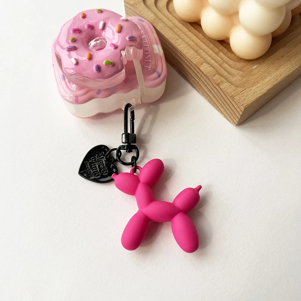Cartoon Balloon Dog Keychain – Cute Acrylic Bag Charm for Women & Couples