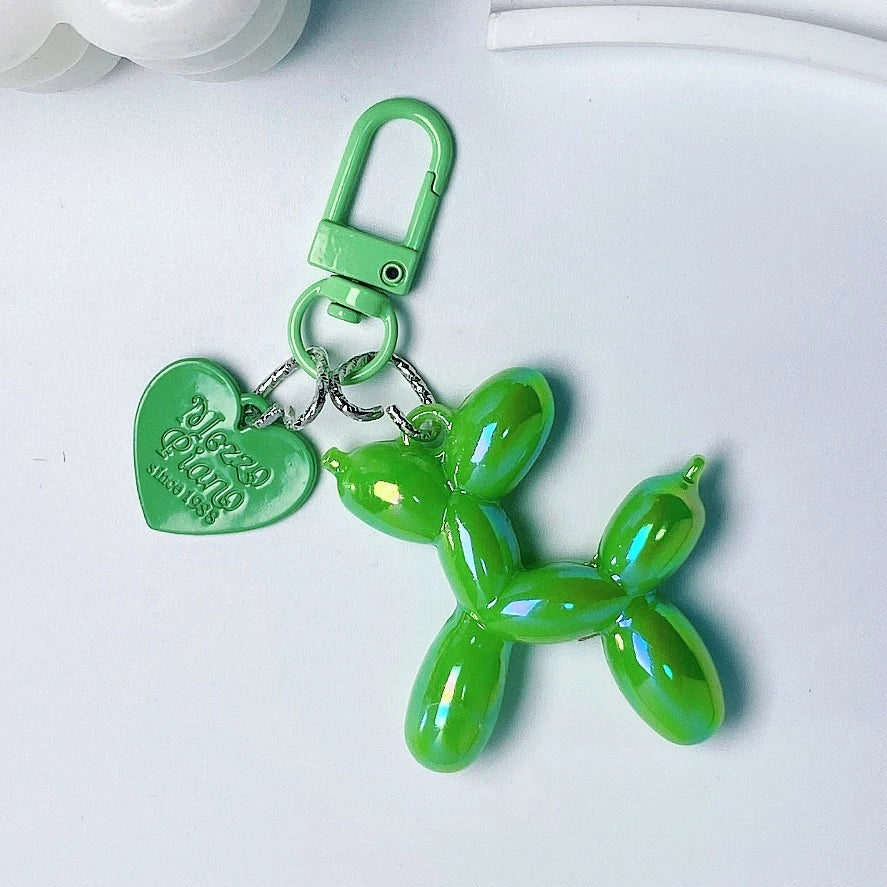 Cartoon Balloon Dog Keychain – Cute Acrylic Bag Charm for Women & Couples