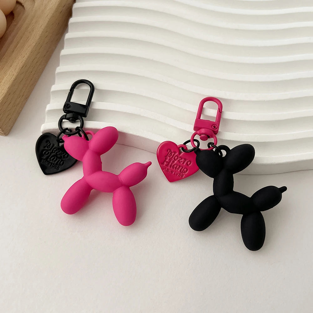 Cartoon Balloon Dog Keychain – Cute Acrylic Bag Charm for Women & Couples
