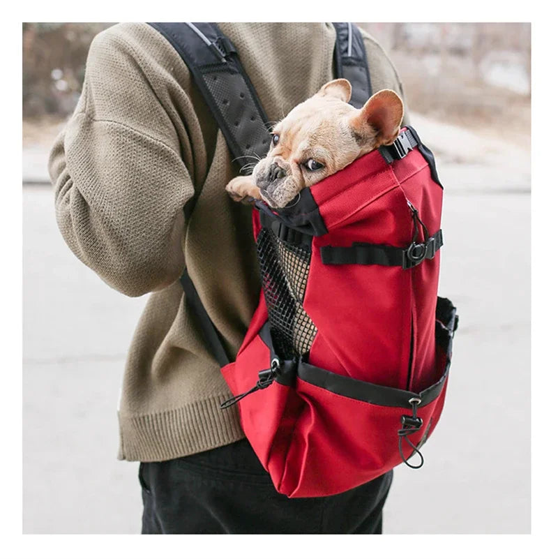 Breathable Dog Carrier Backpack – Reflective, Portable Pet Travel Bag for Cats & Small Dogs