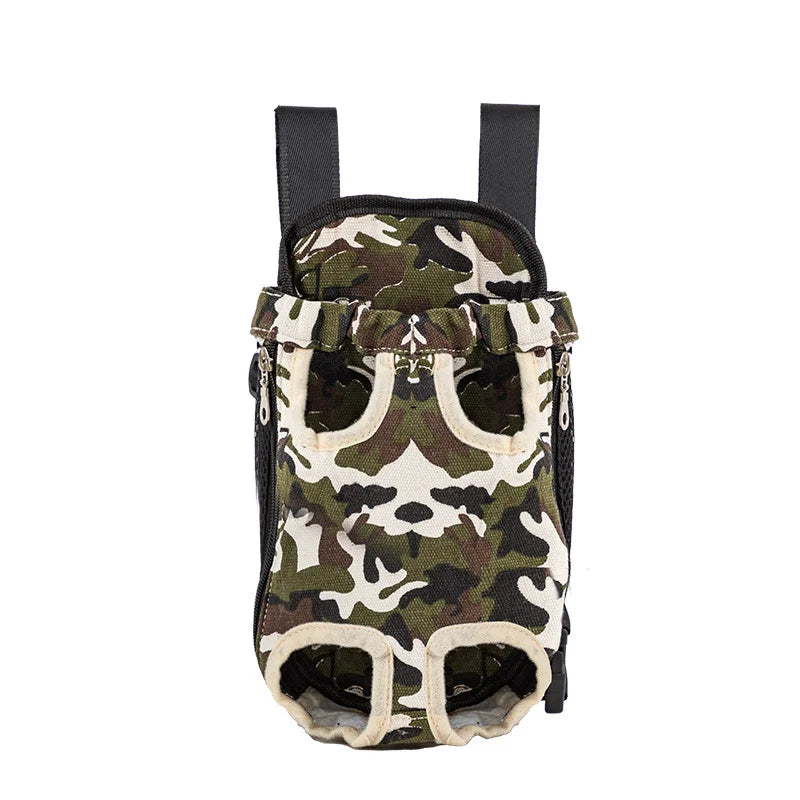 Camouflage Dog Backpack – Breathable, Adjustable Pet Carrier for Travel & Outdoor Adventures