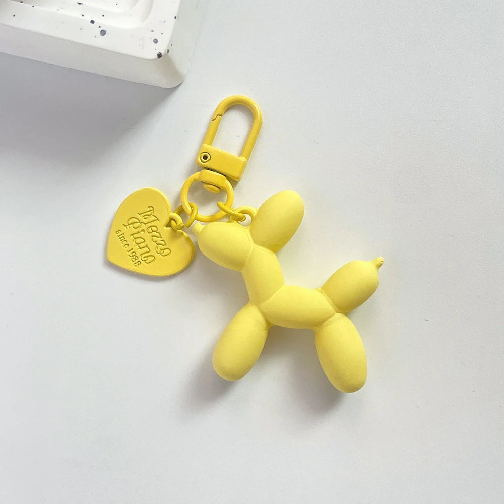Cartoon Balloon Dog Keychain – Cute Acrylic Bag Charm for Women & Couples