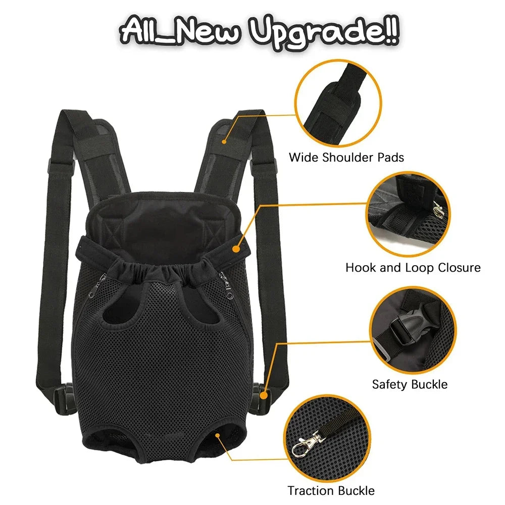 Camouflage Dog Backpack – Breathable, Adjustable Pet Carrier for Travel & Outdoor Adventures