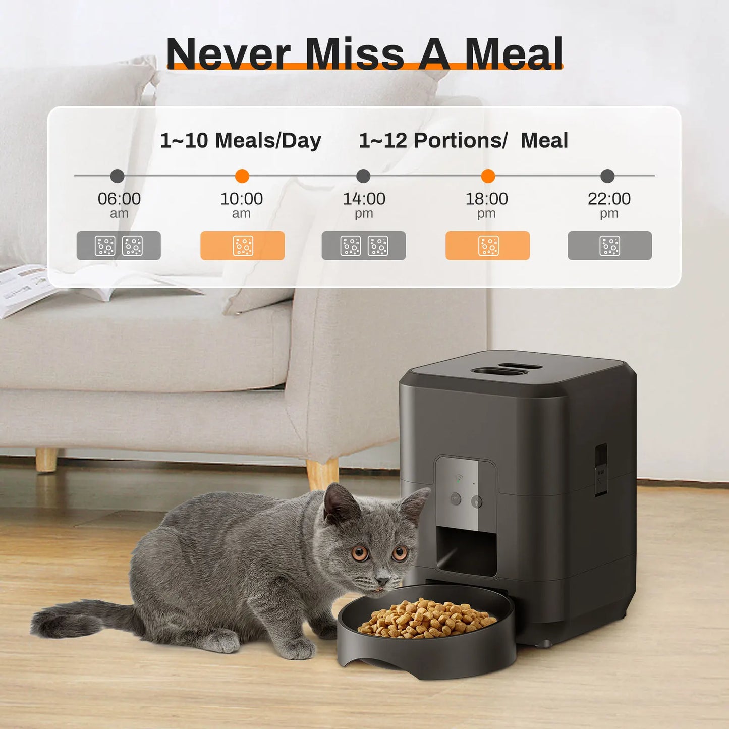 Smart Automatic Pet Feeder with Timed Meal Control and Spill Prevention