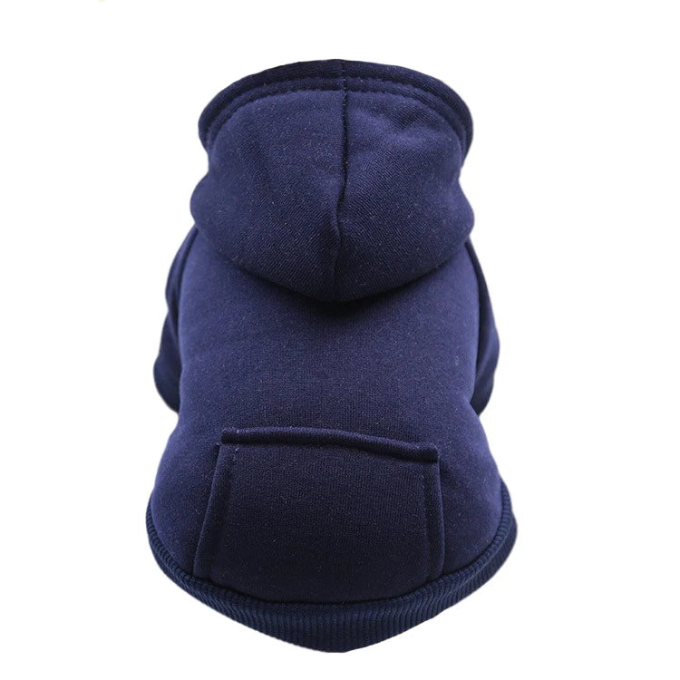 Winter Hooded Sweatshirt for Small & Medium Dogs – Cozy Pet Jacket with Pocket for Chihuahuas, French Bulldogs, and More