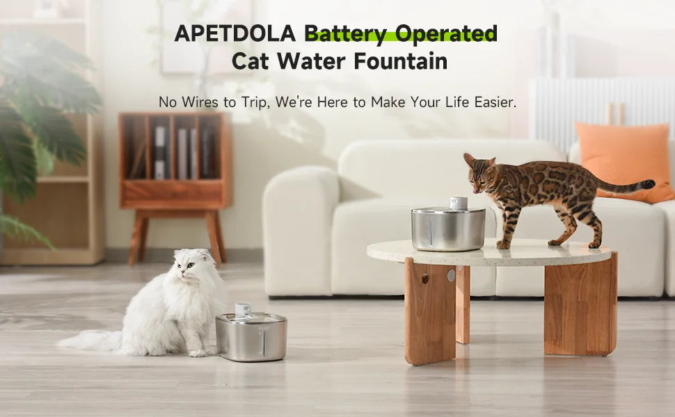 4L Wireless Pet Water Fountain – Motion Sensor Stainless Steel Cat & Dog Dispenser
