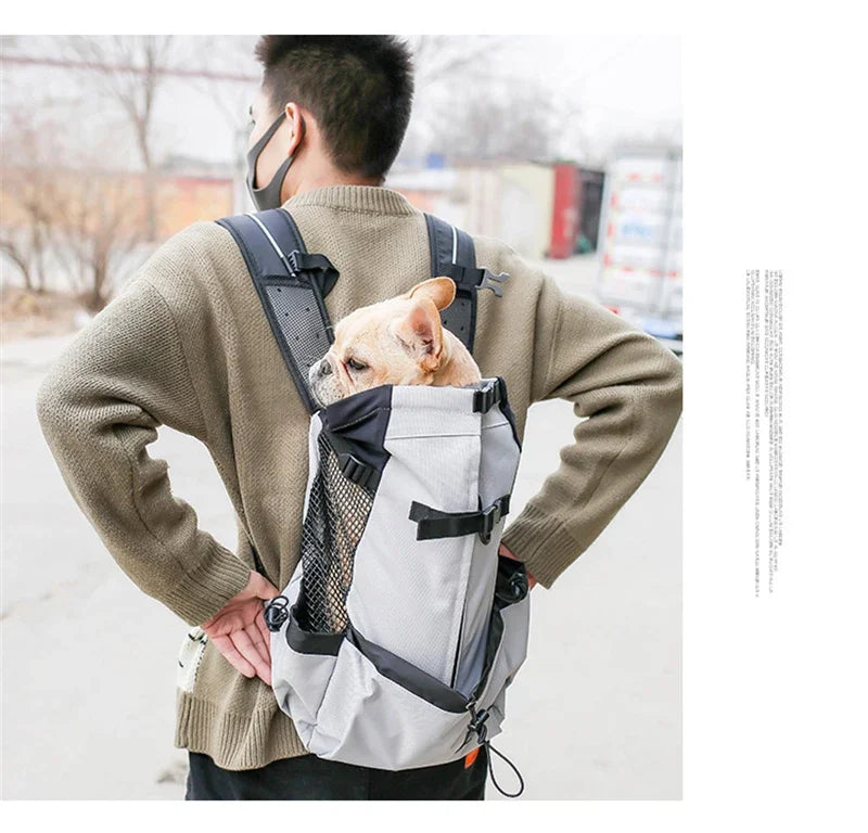 Breathable Dog Carrier Backpack – Reflective, Portable Pet Travel Bag for Cats & Small Dogs