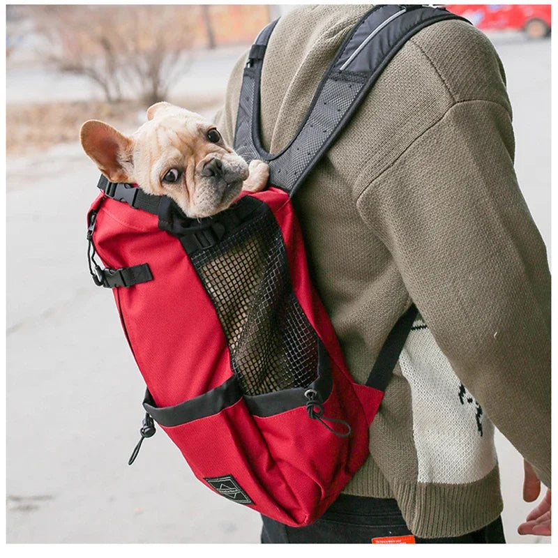 Breathable Dog Carrier Backpack – Reflective, Portable Pet Travel Bag for Cats & Small Dogs