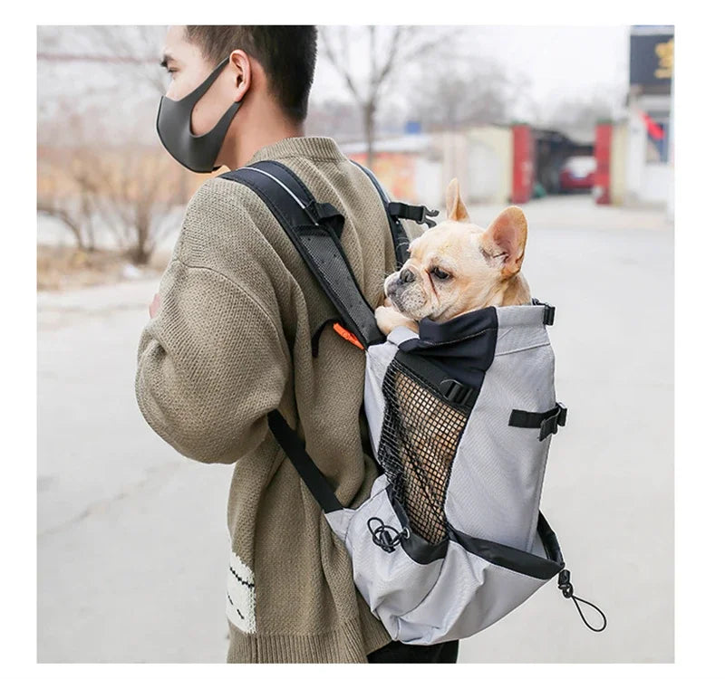 Breathable Dog Carrier Backpack – Reflective, Portable Pet Travel Bag for Cats & Small Dogs