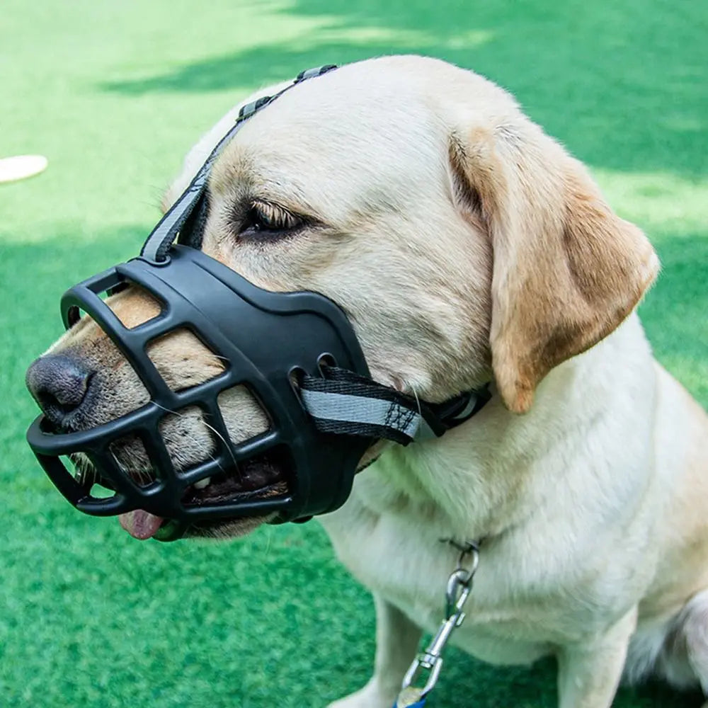 Adjustable Reflective Dog Muzzle – Breathable, Anti-Biting Mouth Cover