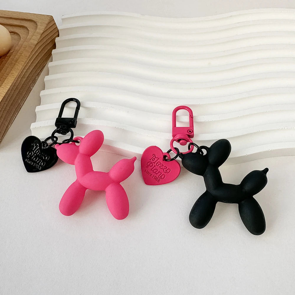 Cartoon Balloon Dog Keychain – Cute Acrylic Bag Charm for Women & Couples