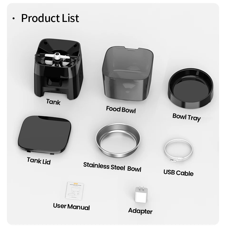 2L Automatic Pet Feeder with Portion Control and Anti-Jam Design
