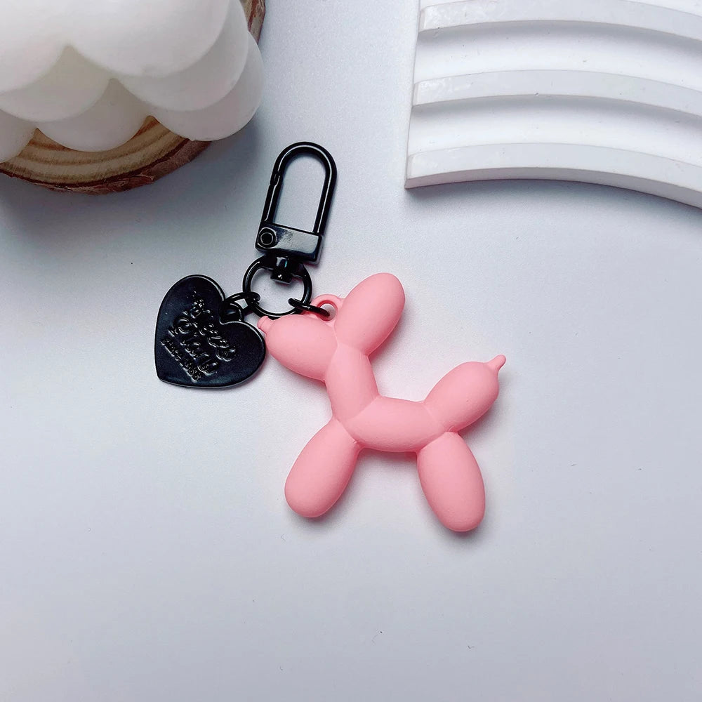 Cartoon Balloon Dog Keychain – Cute Acrylic Bag Charm for Women & Couples