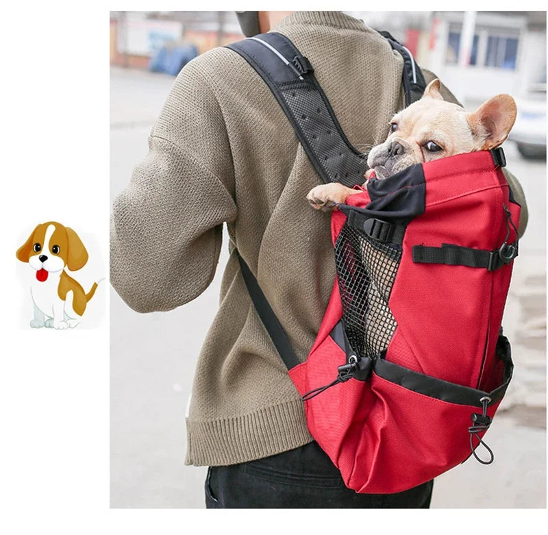 Breathable Dog Carrier Backpack – Reflective, Portable Pet Travel Bag for Cats & Small Dogs