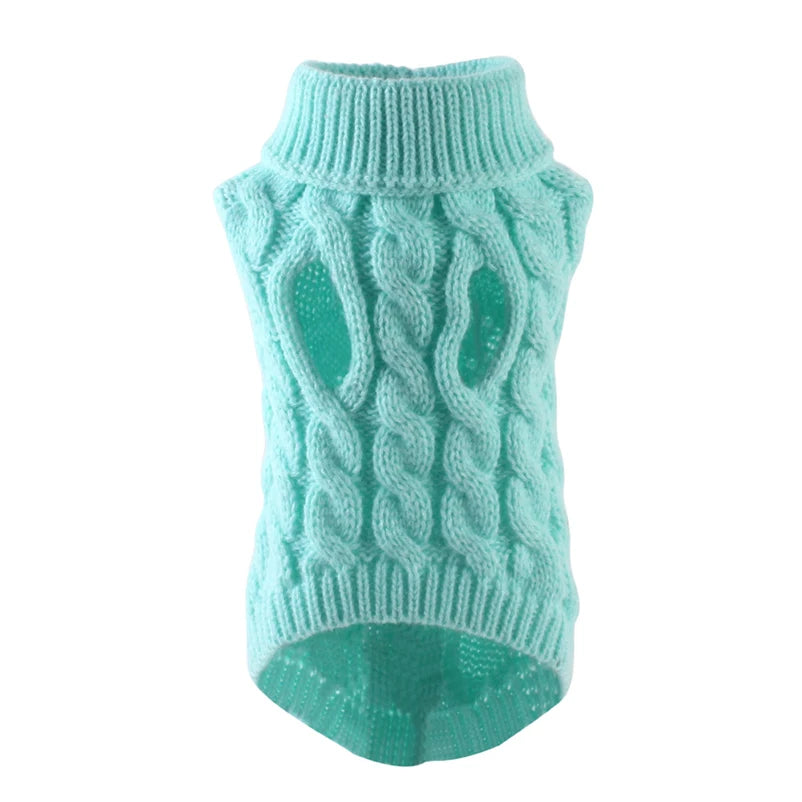 Puppy Dog Sweaters – Winter Warm Pet Turtleneck Vest for Small Medium Dogs & Cats