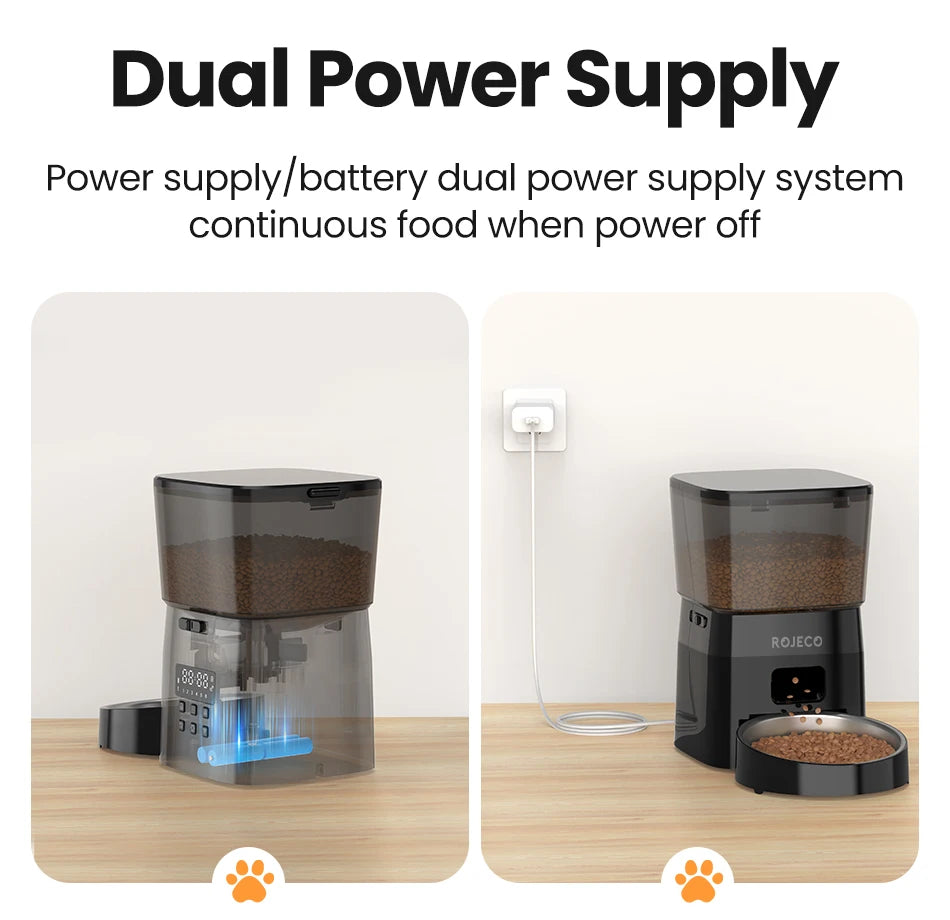 2L Automatic Pet Feeder with Portion Control and Anti-Jam Design
