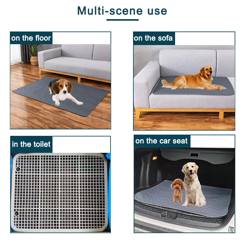 Reusable Absorbent Dog Pee Pad Blanket for Training and Car Seat Cove