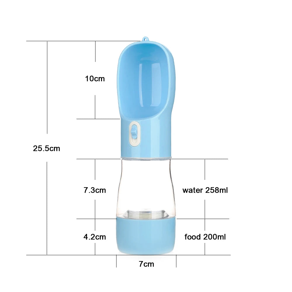Portable Dog Water Bottle & Food Container – Outdoor Travel Drinking Bowls for Pets