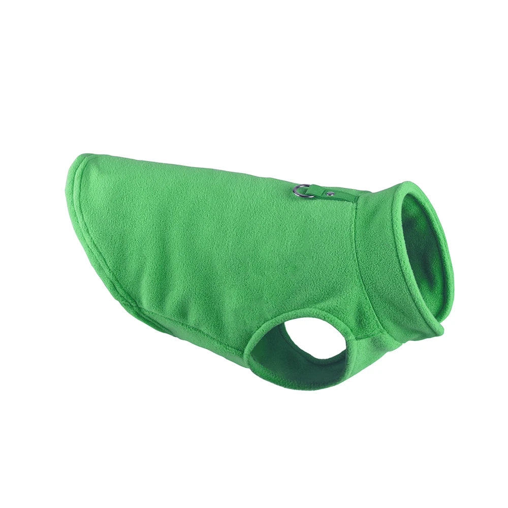 Winter Fleece Dog Coat with Harness for Small Dogs