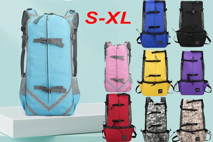 Breathable Dog Carrier Backpack – Reflective, Portable Pet Travel Bag for Cats & Small Dogs