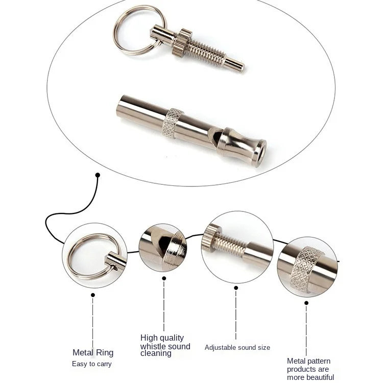 Stainless Steel Dog Training Whistle – Bark Control & Training Tool